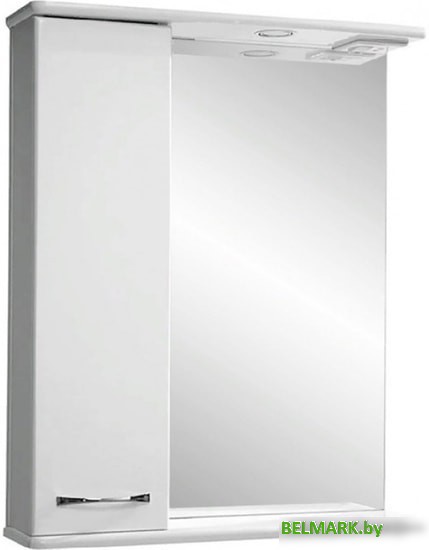 Tivoli Шкаф с зеркалом Прима 60 461777 (левый, белый) - фото