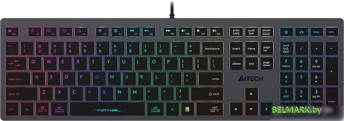Клавиатура A4Tech Fstyler FX60H (неоновая подсветка) - фото