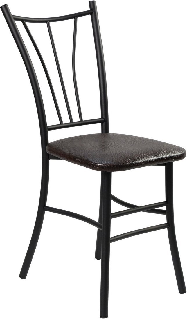 Стул ВВР Трилогия (шоколад крокодил/черный, экокожа) - фото