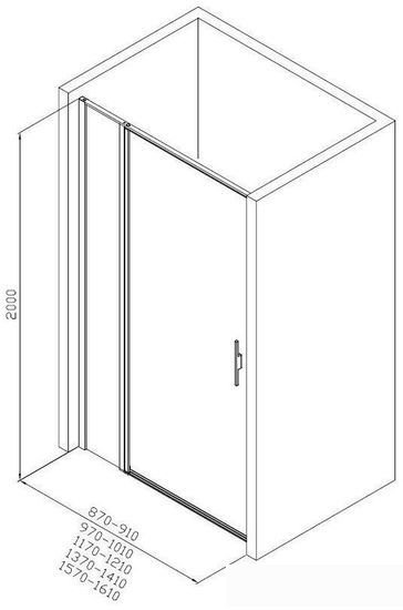 Душевая дверь Allen Brau Priority 3.31038.BA 294067 (серебро браш) - фото2