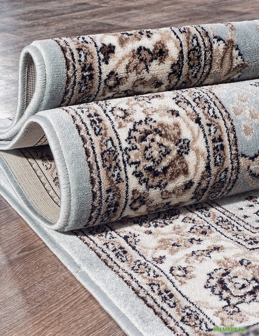 Ковер для жилой комнаты Merinos Valencia Deluxe d251-STAN-L.BLUE-BROWN (2х3) - фото2