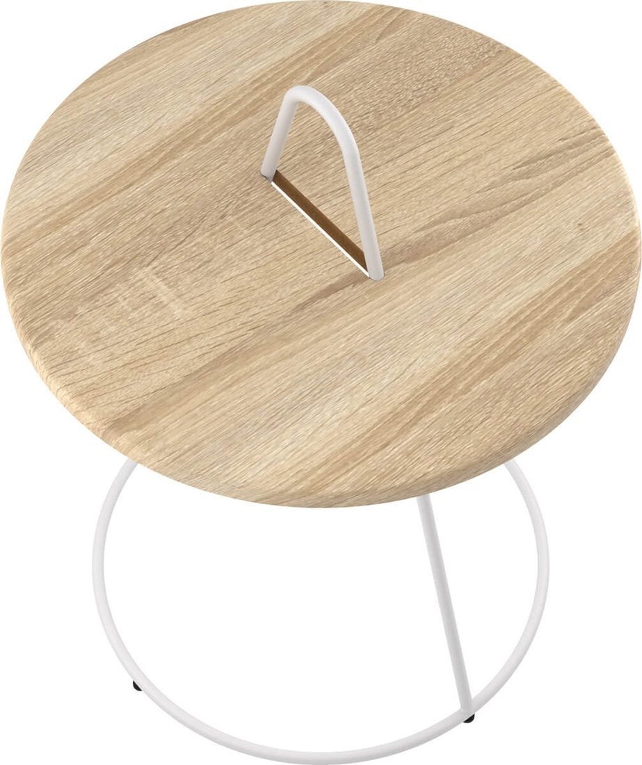 Журнальный столик Sheffilton SHT-CT36 (белый муар/дуб сонома) - фото2