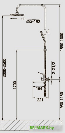 Душевая система Vieir V423562-C - фото2