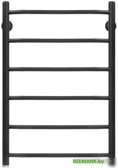 Полотенцесушитель Granula Трапеция 50х80 6 перекладин (нижнее подключение, черный матовый) - фото