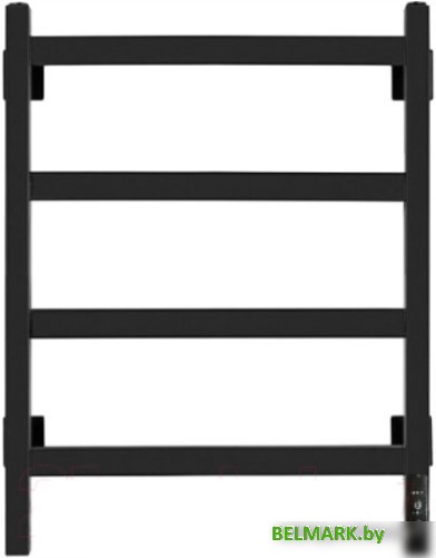 Полотенцесушитель Granula Квадро 40x60 (терморегулятор, черный матовый) - фото