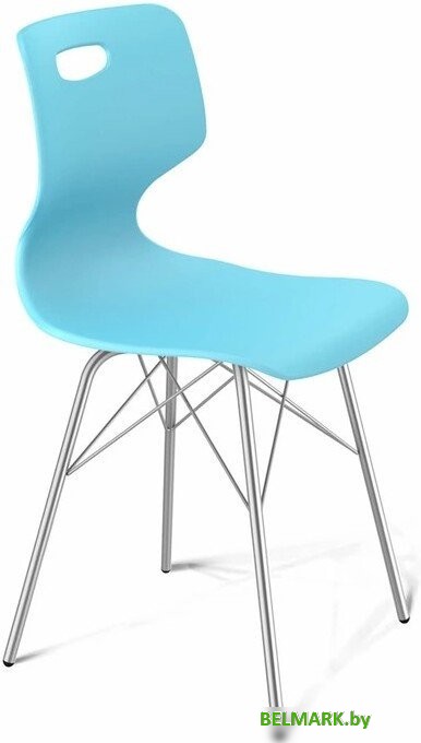 Стул Sheffilton SHT-ST58/S64 a5-7 (голубой/хром лак) - фото