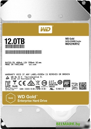 Жесткий диск WD Gold 12TB WD121KRYZ - фото