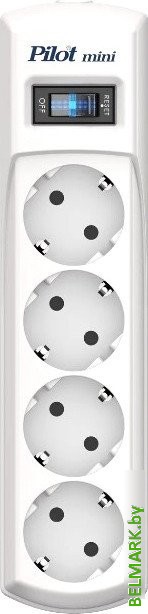 Сетевой фильтр Pilot Mini (7 м, 4 розетки, белый) - фото