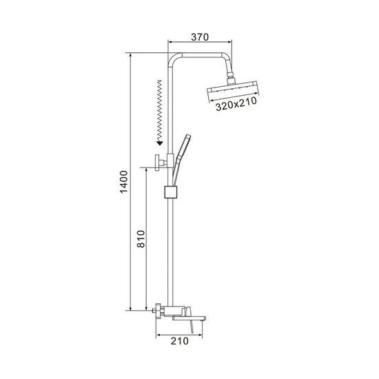 Душевая система Shevanik S6826C - фото2