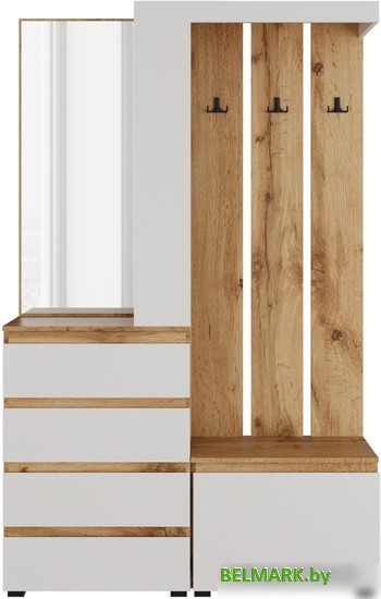 Стенка НК-Мебель Stern 72677828 (дуб вотан/белый) - фото