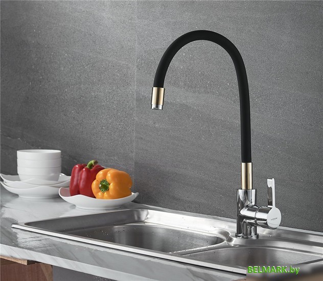 Смеситель Ledeme H98 L4898-10 (черный/хром/золотой) - фото2