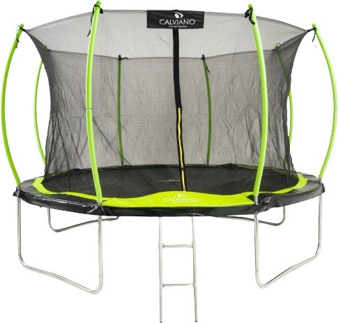 Батут Calviano Inside Master Green 374 см - 12ft (внутренняя сетка, с лестницей) - фото