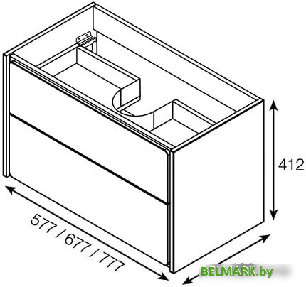 Roca Тумба под умывальник Ronda ZRU9303003 - фото2