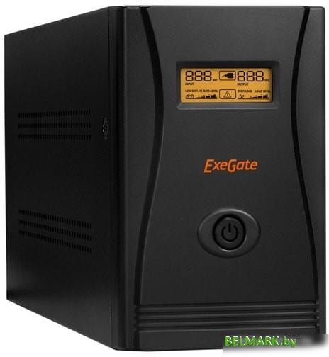 Источник бесперебойного питания ExeGate LLB-2200.LCD.AVR.EURO.RJ.USB EP285531RUS - фото