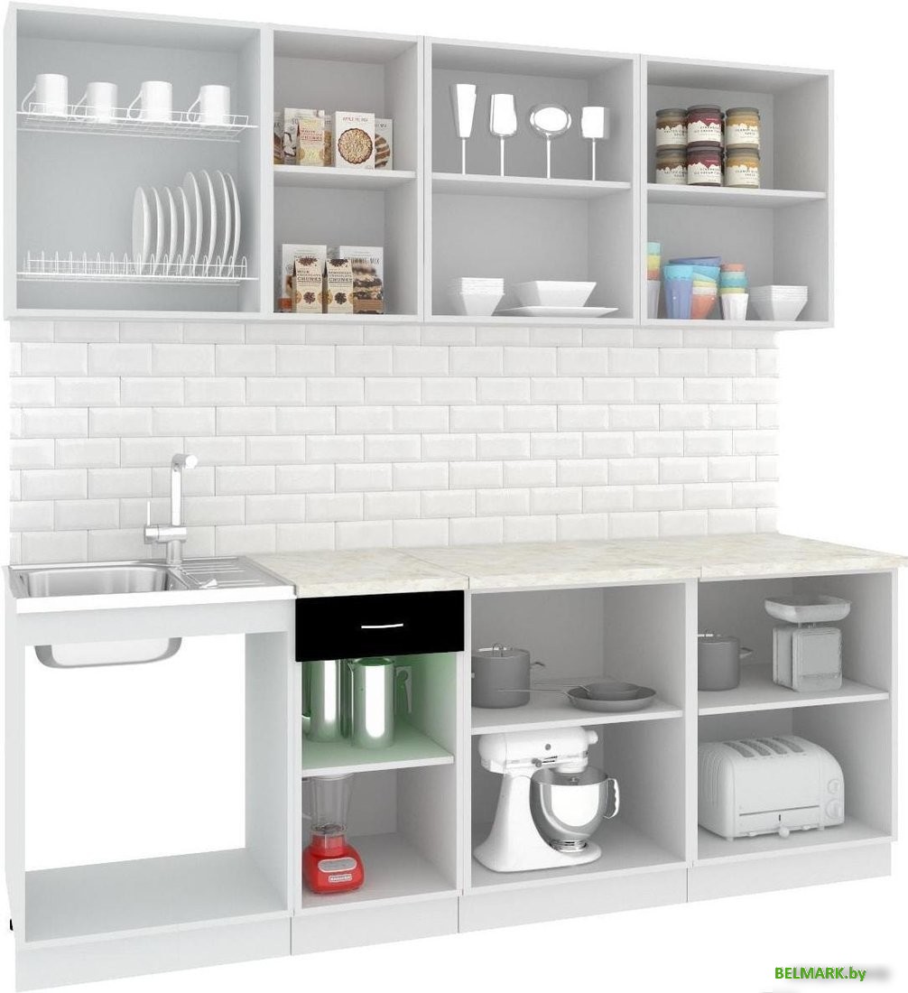 Готовая кухня Кортекс-мебель Корнелия Экстра 2.2м (дуб сонома/мадрид) - фото2