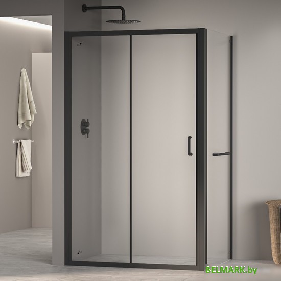 Душевой уголок RGW PA-74-1B (PA-14B + Z-060-2B) 4108741108-14 100x80 (черный/прозрачное стекло) - фото