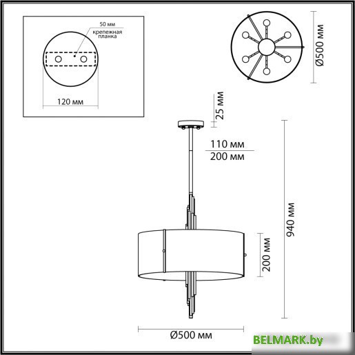 Подвесная люстра Odeon Light Margaret 5415/6 - фото2