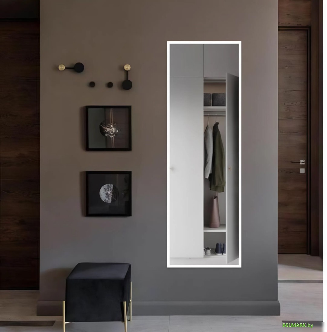 Зеркало eMZe Line 180x60 LINE.180.60.BEL (белый) - фото2