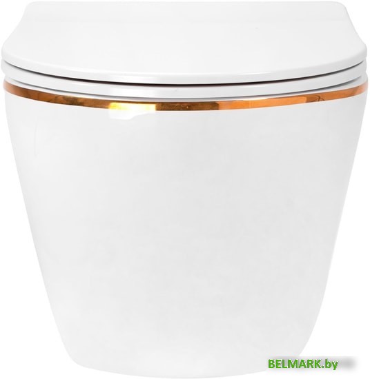 Унитаз Rea Carlo REA-C1222 (белый/золотой) - фото2