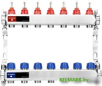 Запорная арматура Varmega Коллектор для теплого пола с расходомерами VM15107 ВР 1" - фото