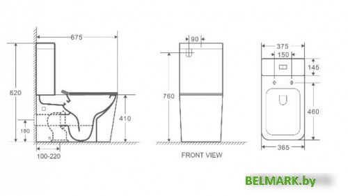Унитаз WeltWasser Gelbach 001 XL GL-WT (белый глянец) - фото2