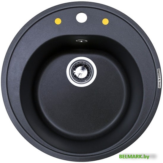 Кухонная мойка Zigmund & Shtain Kreis 505 (темная скала) - фото