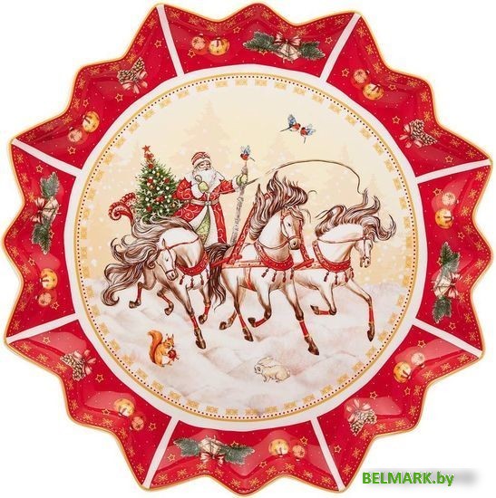 Блюдо Lefard Тройка 85-1736 (красный) - фото