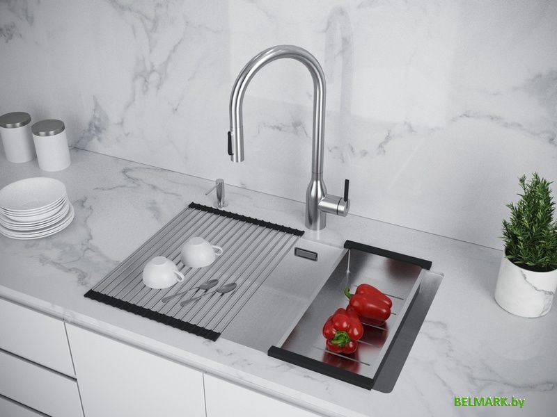 Кухонная мойка Paulmark Lumi LU74-WH - фото2