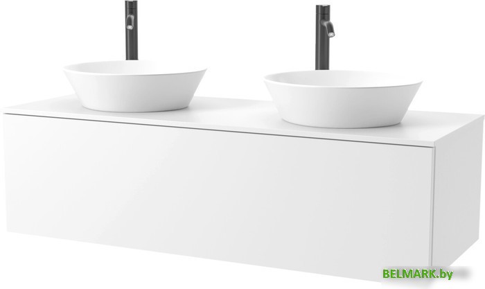 ЗОВ Тумба под умывальник Кито 120 K120LW0MWMC (белый матовый) - фото