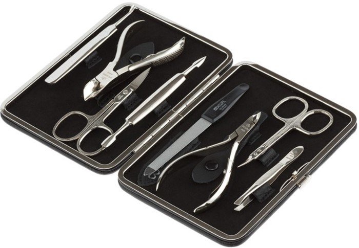 Набор для маникюра и педикюра Dewal 906BLACK (черный) - фото