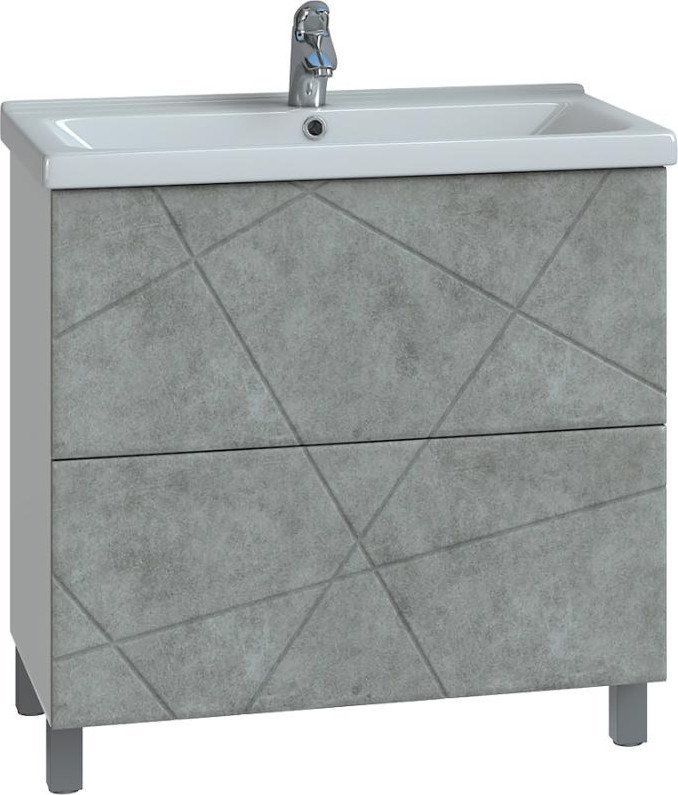 Vigo Тумба под умывальник Geometry 800-0-2 9696 (бетон) - фото
