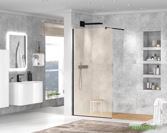 Душевая стенка Cezares Liberta-L-1-110-Br-Nero - фото2