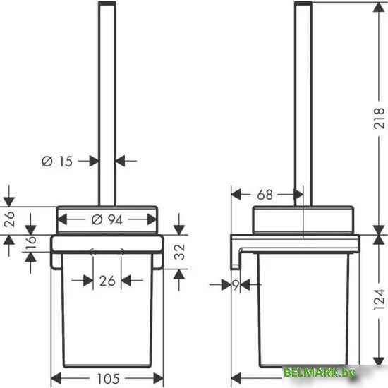 Ершик для унитаза Hansgrohe AddStoris 41752990 - фото2