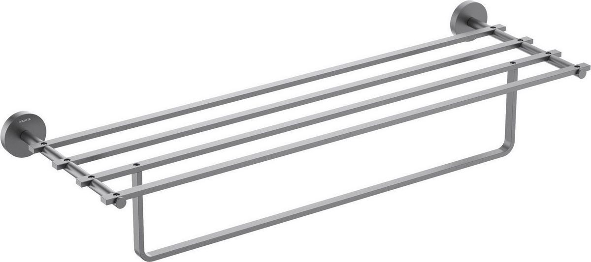 Полка для полотенца Aquatek Бетта AQ4615BGM (черный хром) - фото