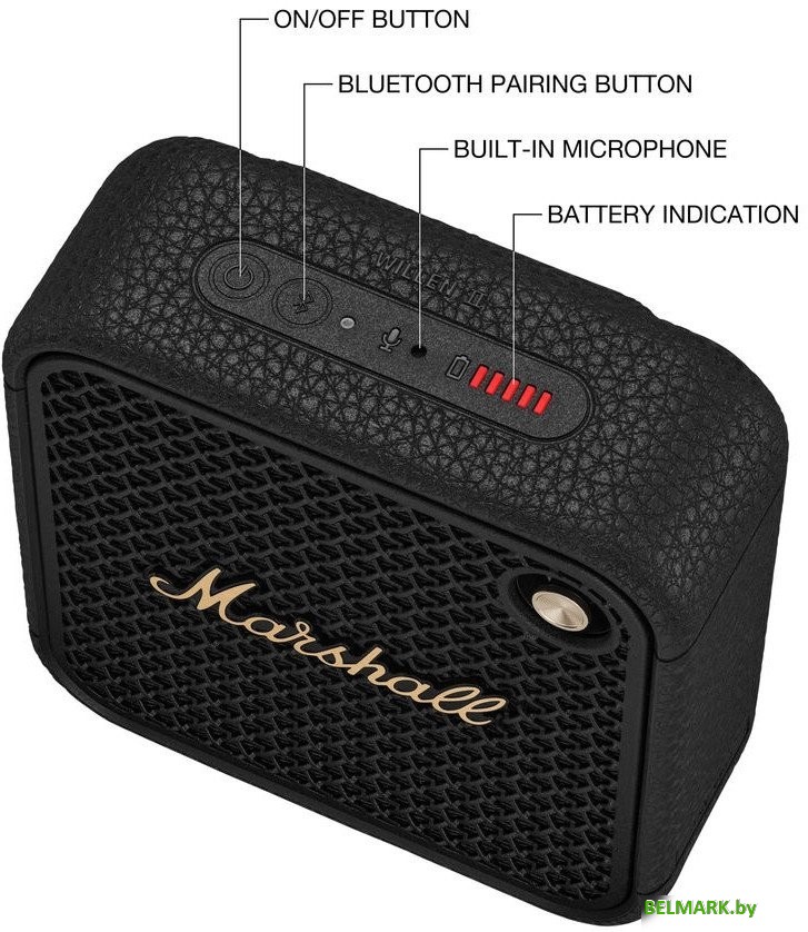 Беспроводная колонка Marshall Willen II (черный/латунь) - фото2