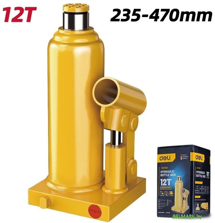 Бутылочный домкрат Deli DQ71012 12т - фото