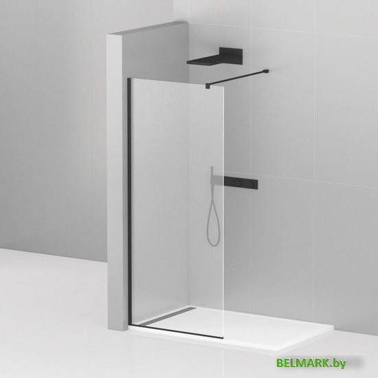 Душевая стенка Cezares LIBERTA-L-1-115-120-C-NERO - фото