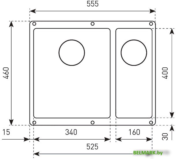 Кухонная мойка Zigmund & Shtain Integra 500.2 (молодое шампанское) - фото2