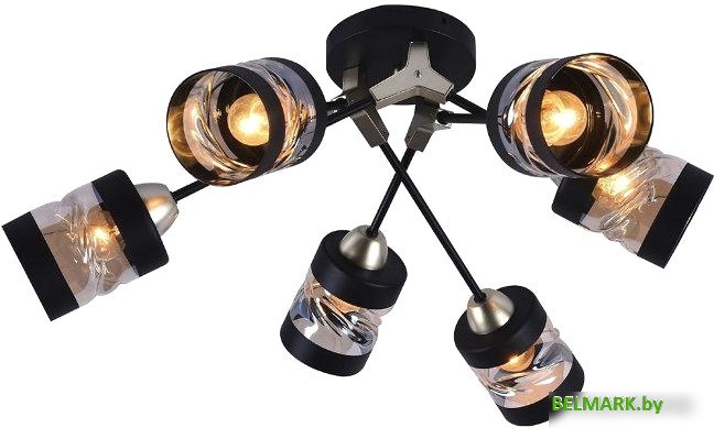 Люстра средней высоты Mirastyle MH-2276/6 MBK+CGD - фото