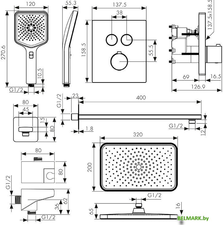 Душевая система Kaiser Sano 08477-15 - фото2
