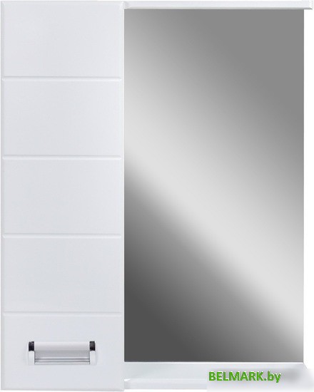 Doratiz Шкаф с зеркалом Вега 70 (правый, белый) - фото2