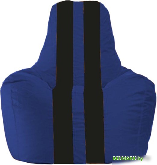 Кресло-мешок Flagman Спортинг С1.1-115 (синий/чёрный) - фото