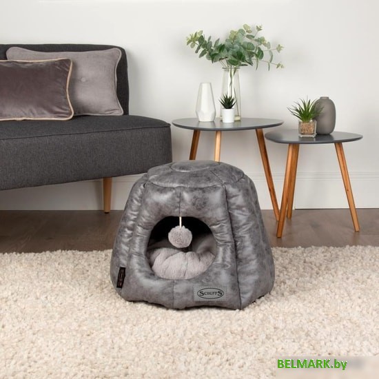 Лежак Scruffs Knightsbridge Cat Igloo 661501 (серый) - фото2