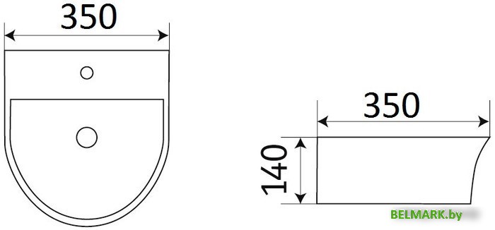 Умывальник CeramaLux 78370 - фото2