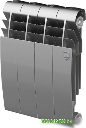 Биметаллический радиатор Royal Thermo BiLiner 350 Silver Satin (4 секции) - фото