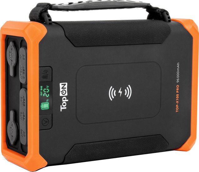 Портативная зарядная станция TopON TOP-X100 PRO (черный/оранжевый) - фото