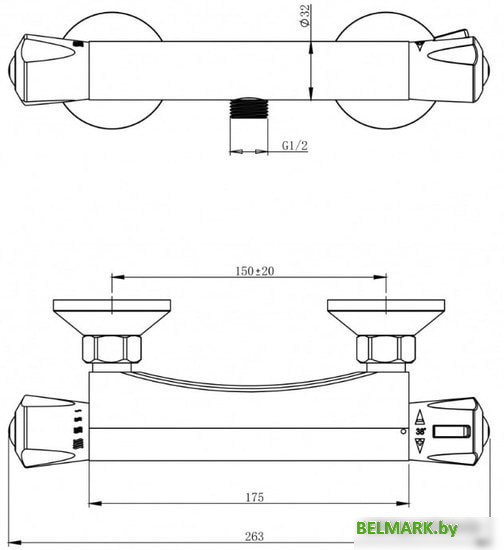 Смеситель Gross Aqua Thermofix Basiс 5980116C - фото2