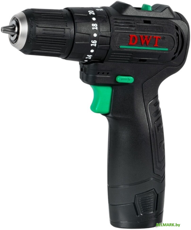 Ударная дрель-шуруповерт DWT ASBP-12DN-2 (с 2-мя АКБ, кейс) - фото