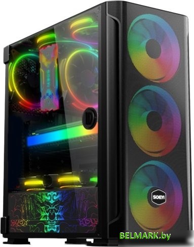 Корпус Soeyi AX1-B10 Tempered Glass - фото