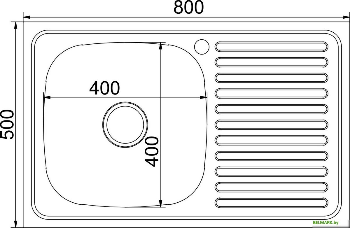 Кухонная мойка Mixline R 555233 (с сифоном) - фото2